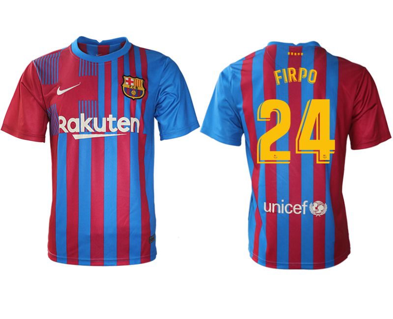 Men 2021-2022 Club Barcelona home aaa version red #24 Nike Soccer Jersey